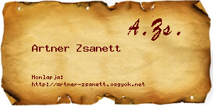 Artner Zsanett névjegykártya